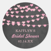 Sticker Rond Cœur d'amour de ficelle suspendue Enterrement de v (Devant)