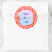 Sticker Rond Coeur d'amour orange (Sac)