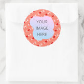 Sticker Rond Coeur d'amour orange (Sac)