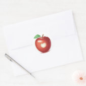 Sticker Rond Coeur d'Apple (Enveloppe)