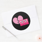 Sticker Rond Coeur de bande Mix (Enveloppe)