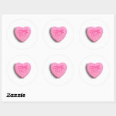Sticker Rond Cœur de bonbon à sortir (Feuille)