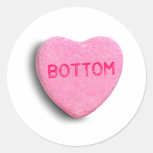 Sticker Rond Cœur de Bonbon du Fond