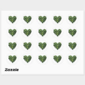 Sticker Rond Coeur de Brocoli (Feuille)