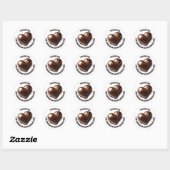 Sticker Rond Cœur de chocolat bonbon faveur merci amour doux (Feuille)
