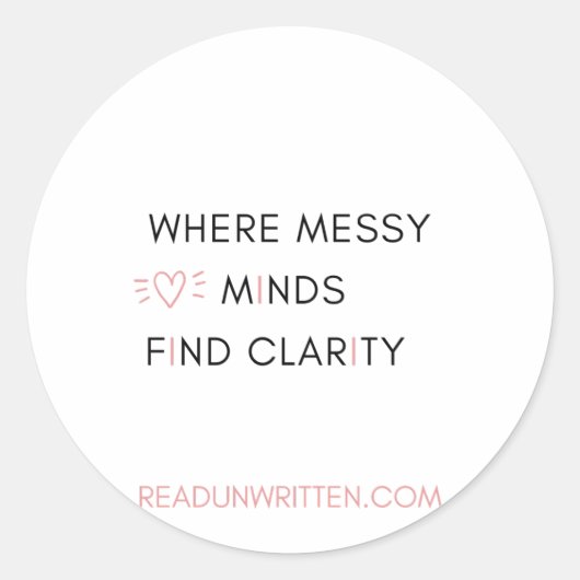 Sticker Rond Coeur de clarté (Devant)