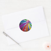 Sticker Rond Coeur de couleurs (Enveloppe)