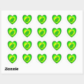 Sticker Rond Coeur de grenouille (Feuille)