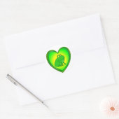 Sticker Rond Coeur de grenouille (Enveloppe)
