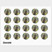 Sticker Rond Cœur de Hound - (Feuille)