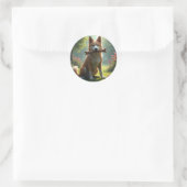 Sticker Rond Cœur de Hound - (Sac)