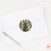 Sticker Rond Cœur de Hound - (Enveloppe)
