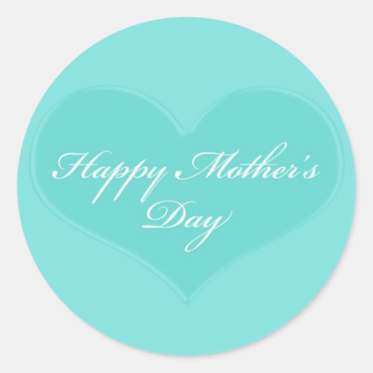 Sticker Rond Coeur de la fête des mères (Devant)