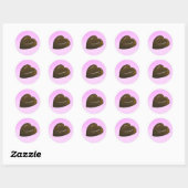 Sticker Rond Cœur de la Saint-Valentin (Feuille)