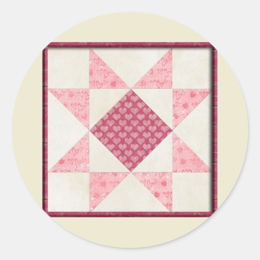 Sticker Rond Coeur de la surface de l'amour (Devant)