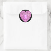 Sticker Rond COEUR DE LAINE CUPIDE, rose (Sac)