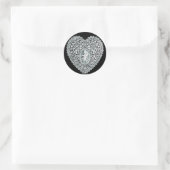 STICKER ROND COEUR DE LAME CUPID (Sac)