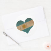 Sticker Rond Coeur de l'Argentine (Enveloppe)