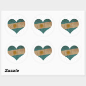 Sticker Rond Coeur de l'Argentine (Feuille)