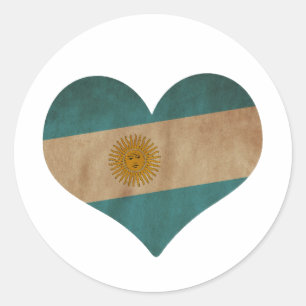 Sticker Rond Coeur de l'Argentine