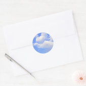Sticker Rond Cœur de nuages (Enveloppe)