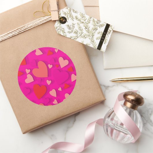 Sticker Rond Coeur de papier décoratif 2 (Cadeaux)