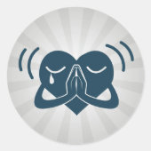 Sticker Rond Coeur de prière (Devant)