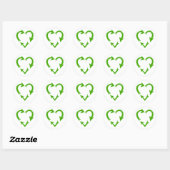 Sticker Rond Coeur de recyclage vert (Feuille)