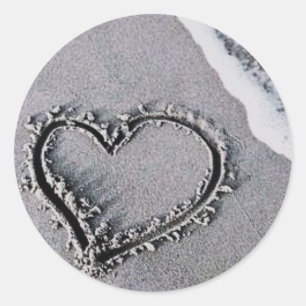 Sticker Rond Coeur de sable