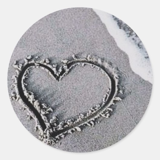 Sticker Rond Coeur de sable (Devant)