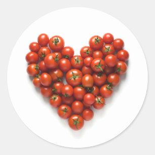 Sticker Rond Coeur de tomate