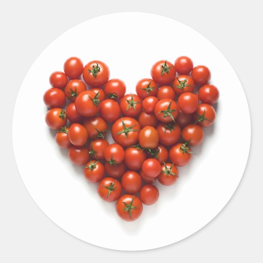 Sticker Rond Coeur de tomate (Devant)