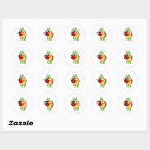 Sticker Rond Cœur de Tortue (Feuille)