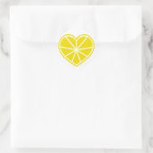 Sticker Rond Coeur de tranche de citron (Sac)