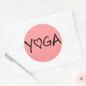 Sticker Rond Coeur de yoga (Enveloppe)