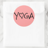Sticker Rond Coeur de yoga (Sac)