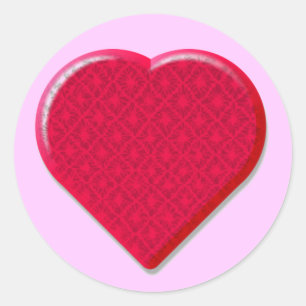 Sticker Rond Coeur dentelle 3D