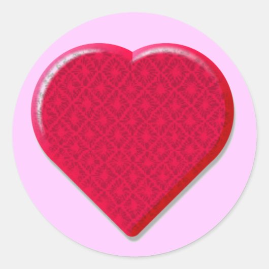 Sticker Rond Coeur dentelle 3D (Devant)