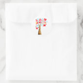 Sticker Rond Coeur des valentines aquarelle art (Sac)
