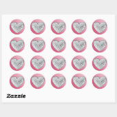 Sticker Rond Coeur diamant (Feuille)