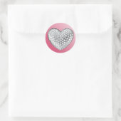 Sticker Rond Coeur diamant (Sac)