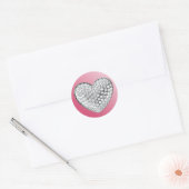Sticker Rond Coeur diamant (Enveloppe)
