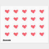 STICKER ROND COEUR D'IMPRESSION (Feuille)