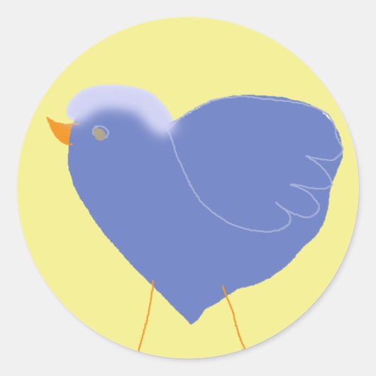 Sticker Rond coeur d'oiseaux (Devant)