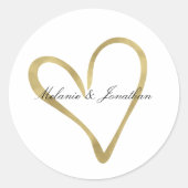 Sticker Rond Cœur d'or  (Devant)