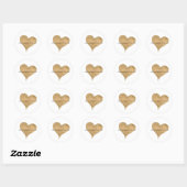 Sticker Rond Cœur d'Or Glam Glitter (Feuille)