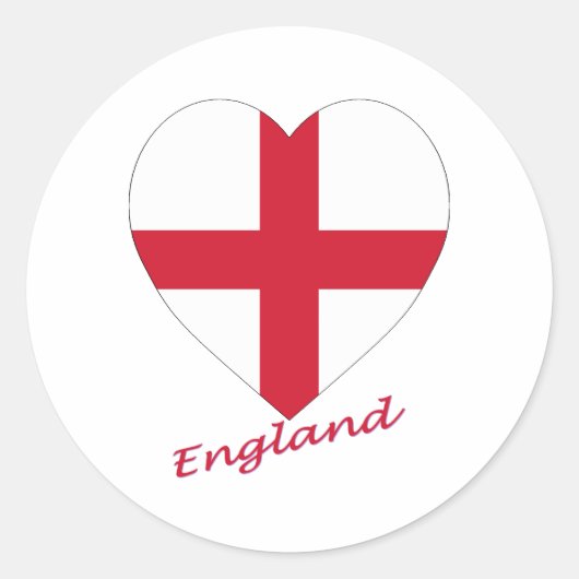 Sticker Rond Coeur du drapeau anglais (Devant)