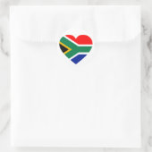Sticker Rond Coeur du drapeau sud-africain (Sac)