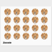 Sticker Rond Coeur du lion (Feuille)