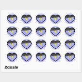Sticker Rond Coeur élémentaire d'air (Feuille)